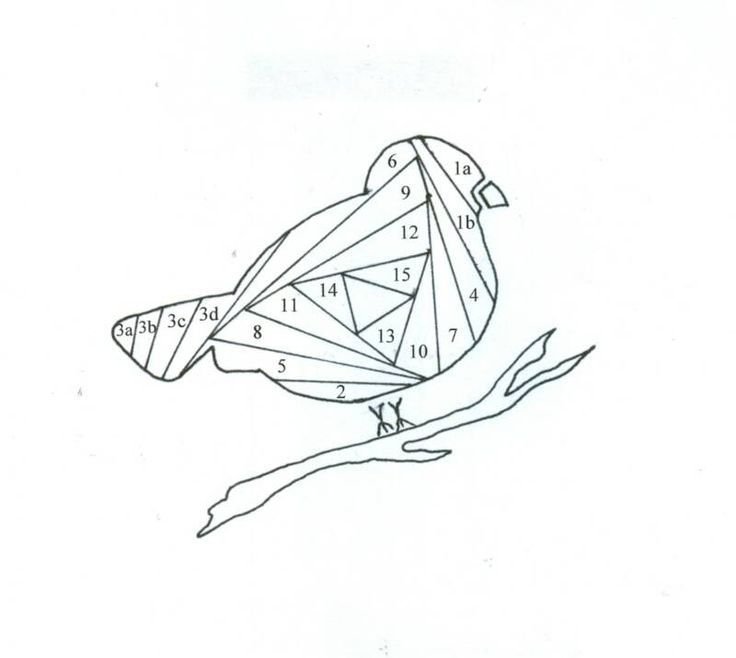 Айрис фолдинг Снегирь шаблоны