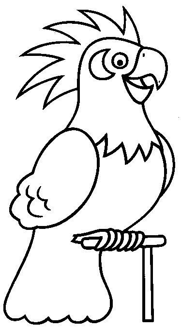 Трафарет попугай для вырезания