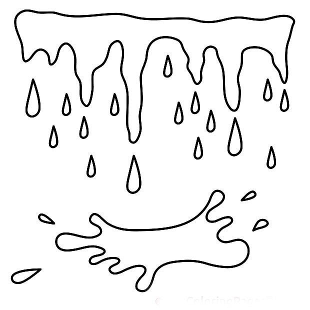 Раскраска Весенняя капель для детей