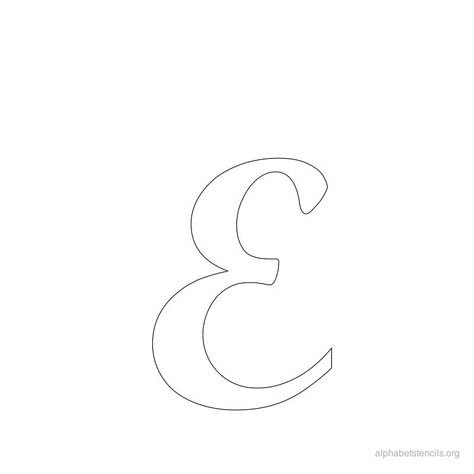 Буква е трафарет