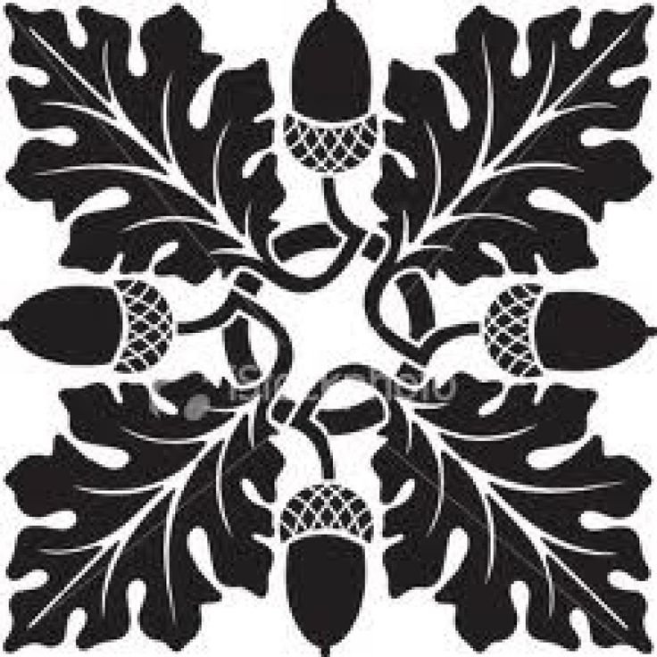 Растительный орнамент трафарет