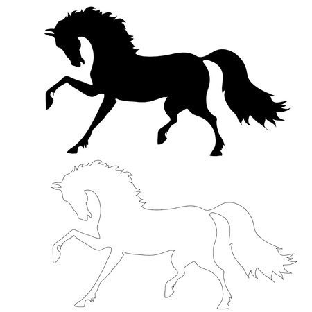 Трафарет лошадки для вырезания