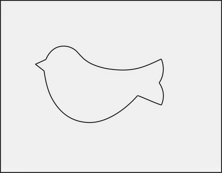 Шаблон птички для аппликации