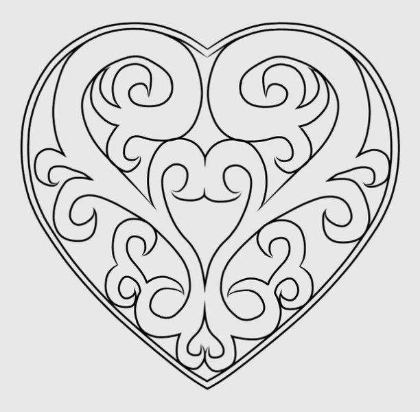 Сердечко ажурное