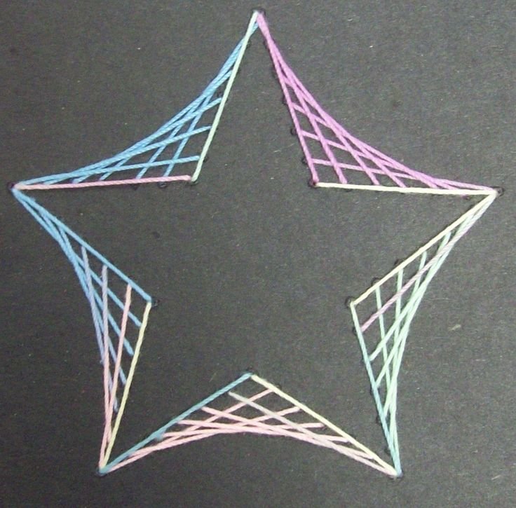 Изонить четырехконечная звезда