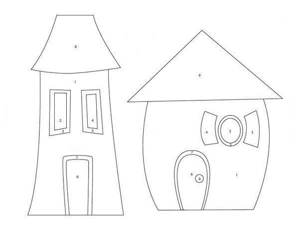 Домик трафарет