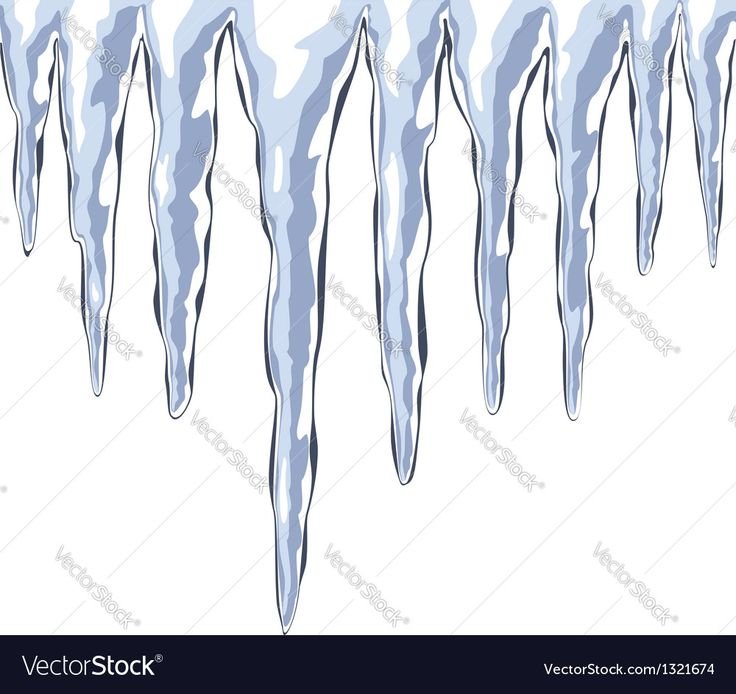 Сосульки трафарет