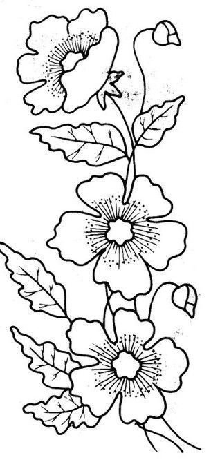 Трафареты цветов для вышивки