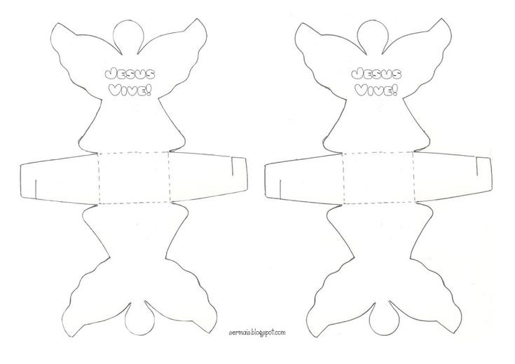 Шаблон объемного ангела