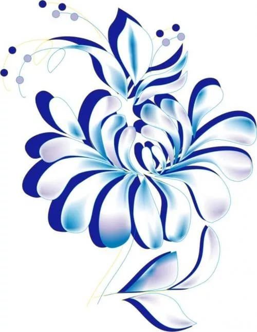 Гжельский цветок