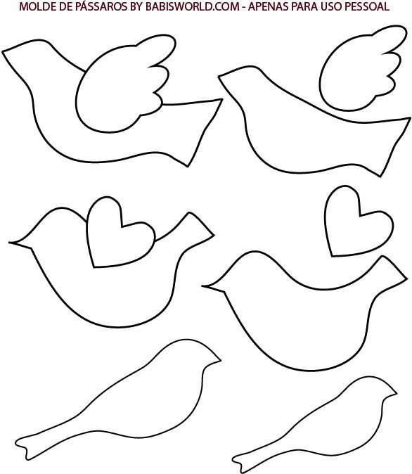 Птички шаблоны для вырезания