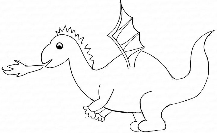 Дракон рисунок карандашом легкий для детей