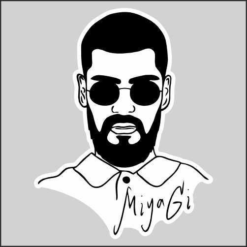 Мияги рисунок для срисовки