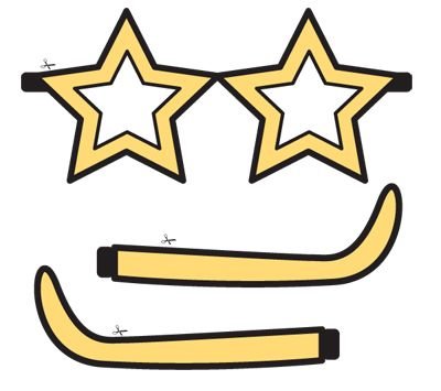 Трафарет очков