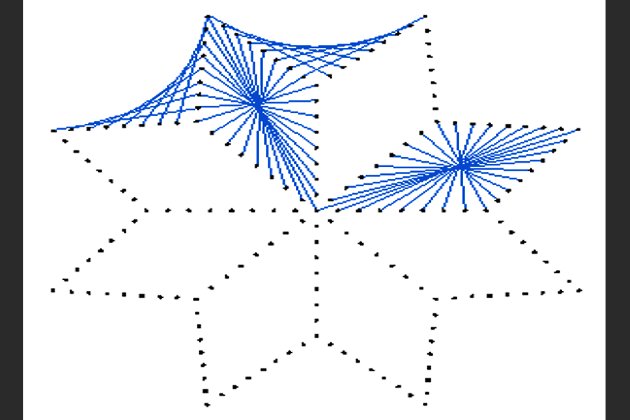 Изонить Снежинка схема с цифрами