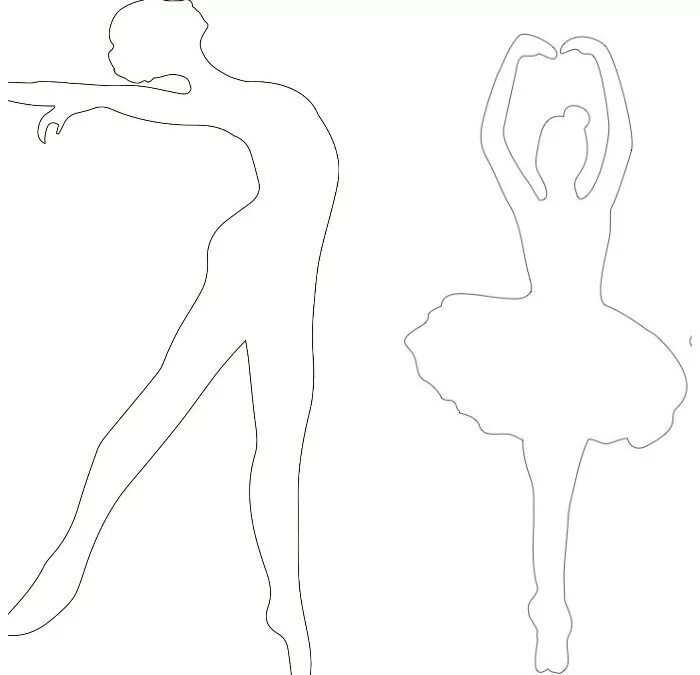 Балерины трафареты для вырезания