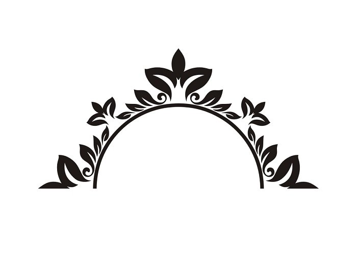 Полукруглый растительный узор