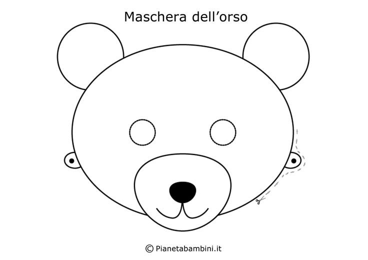 Маска медведя шаблон