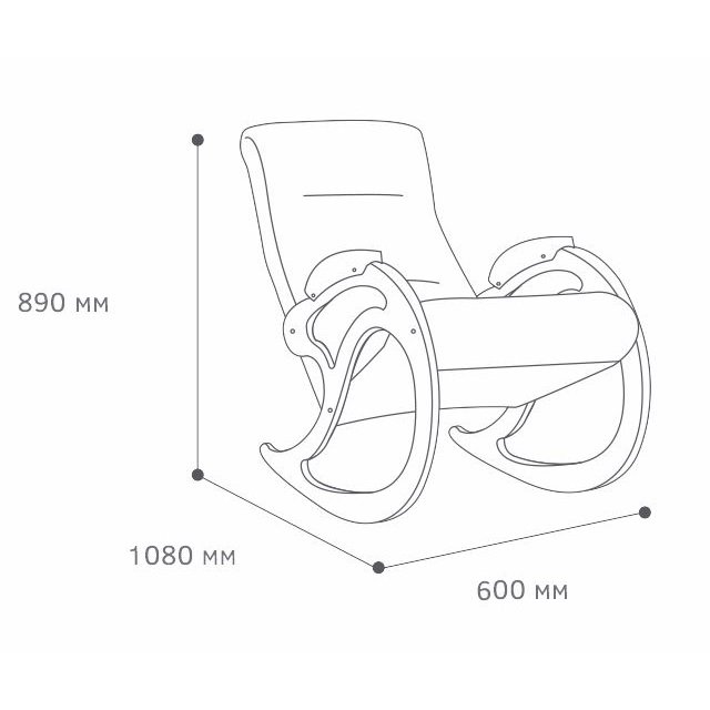 Кресло качалка с профтрубы чертеж размерами