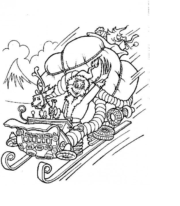 Новогодние раскраски Гринч