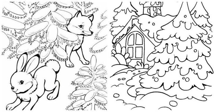 Раскраска леса для детей
