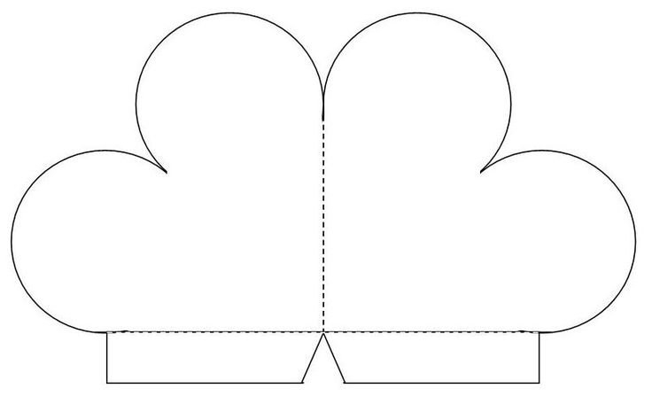 Трафарет коробочки в виде сердца