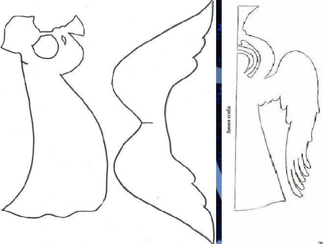 Шаблон ангела из бумаги