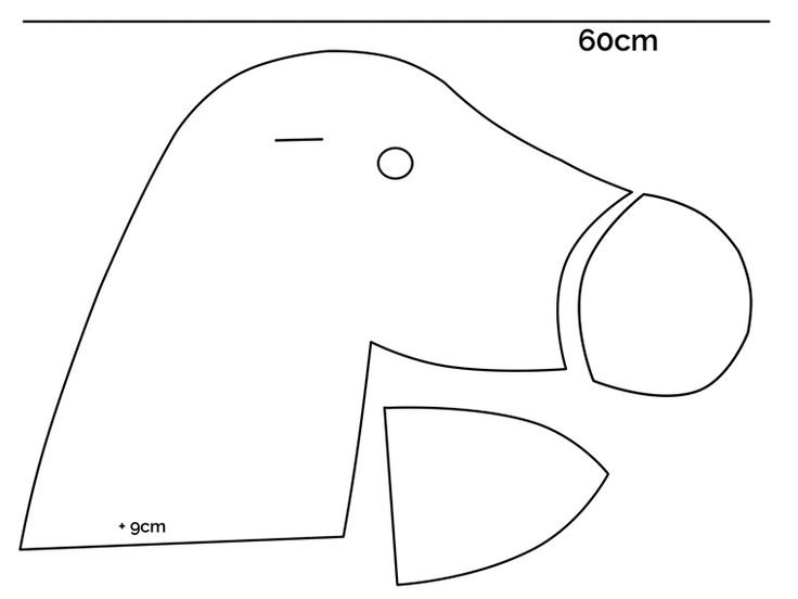 Голова коня на палке выкройка