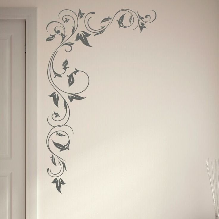 Угловой узор на стену