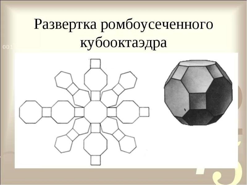 Развертка усеченного кубооктаэдра