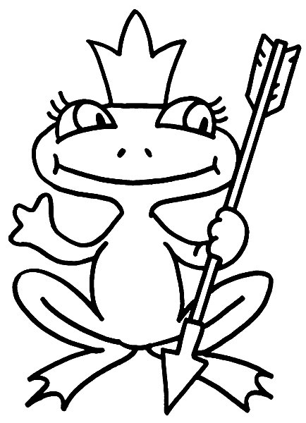 Рисунок Царевна лягушка со стрелой легко