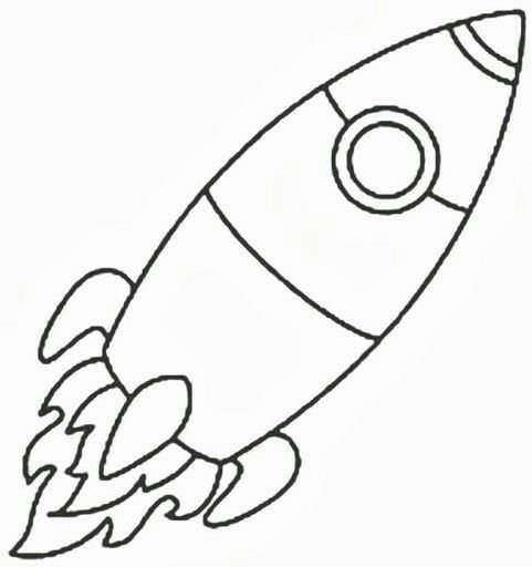 Ракета раскраска для детей