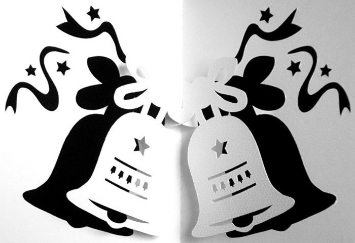 Киригами шаблоны новый год