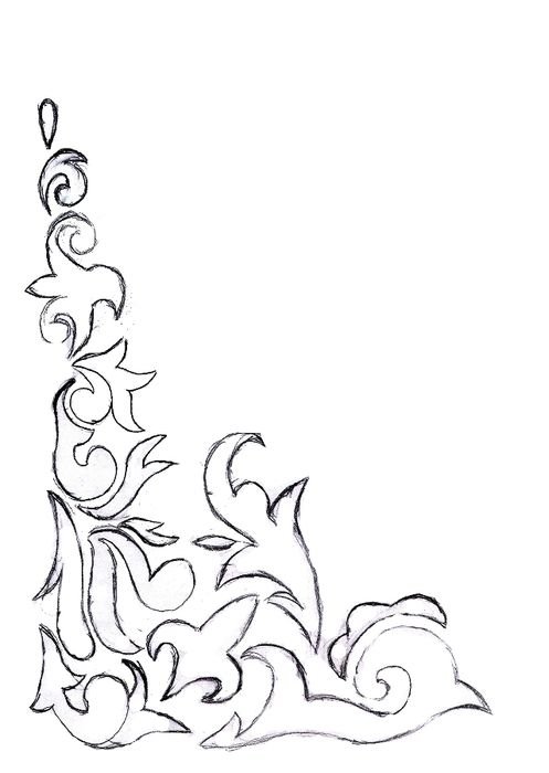 Узоры на костюм Деда Мороза трафарет