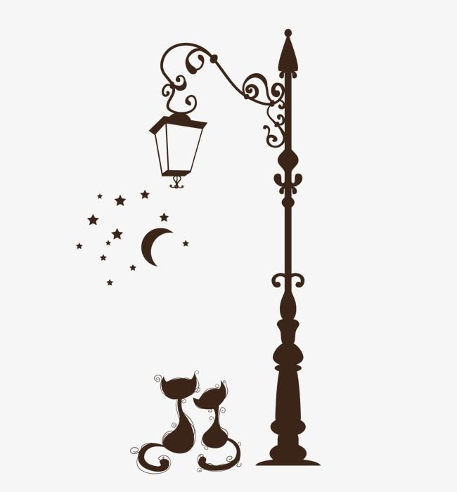 Наклейки на стену фонарный столб