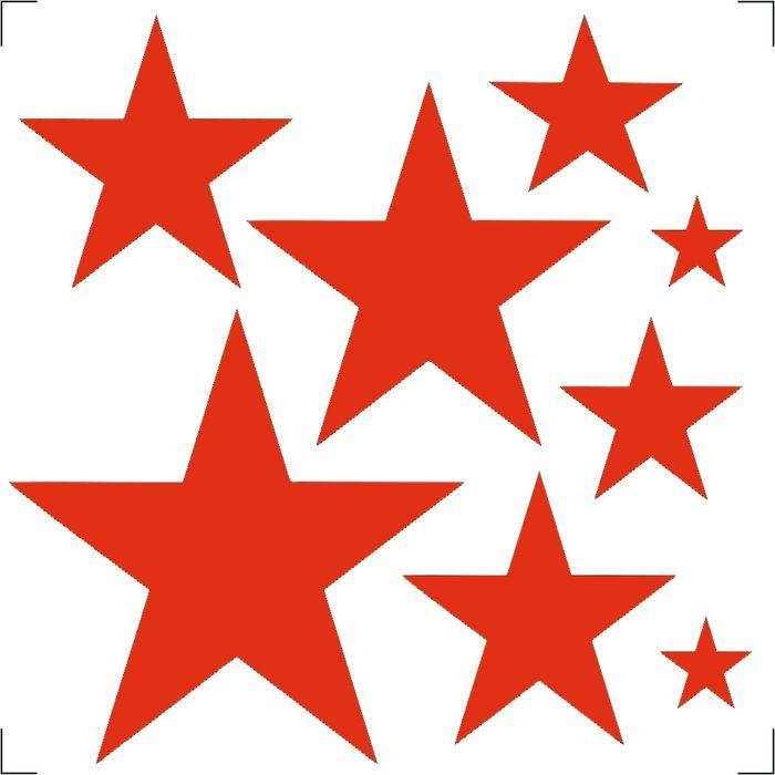 Красные звезды разных размеров