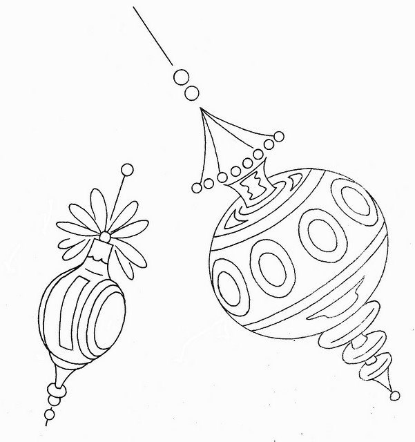 Новогодние шары трафарет