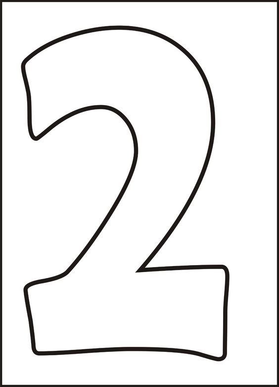 Макет цифры 2 для торта