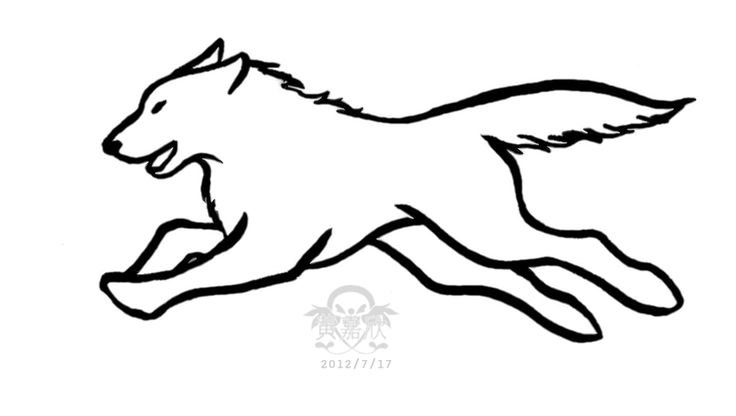 Трафарет волка для вырезания