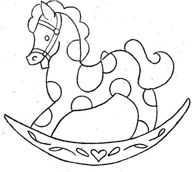 Лошадка качалка трафарет
