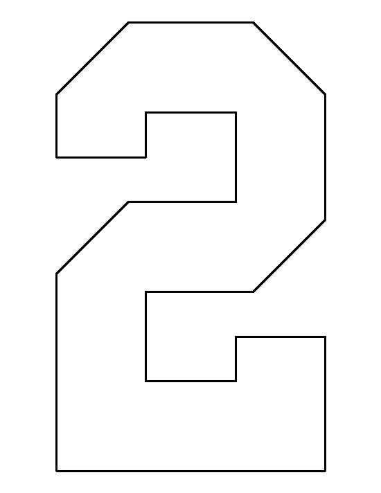 Цифра 2 трафарет