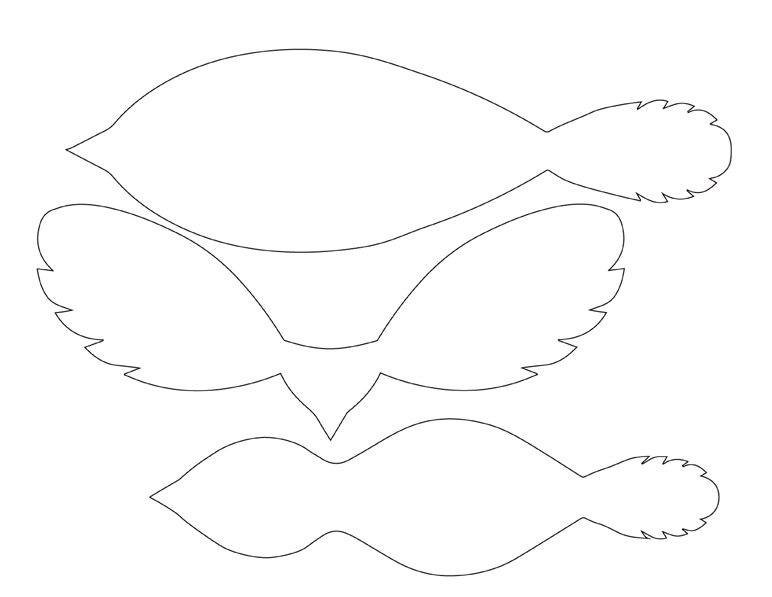 Птица из бумаги шаблон