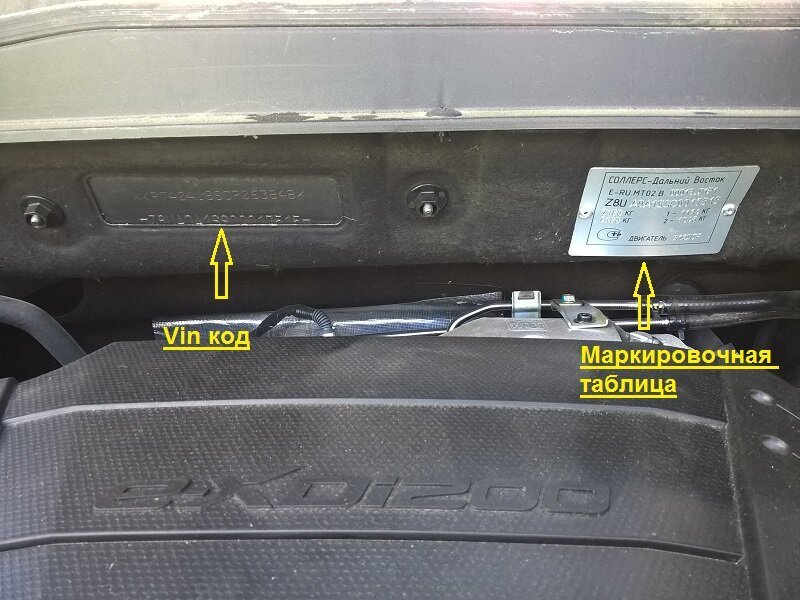 Вин на кузове Ссанг енг актион2