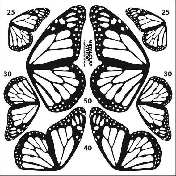 Трафарет крыла бабочки