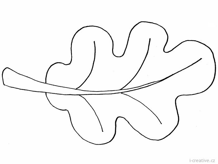 Трафарет листьев дуба