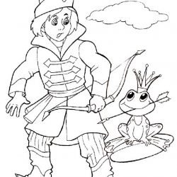 Раскраска Царевна лягушка для детей из сказки