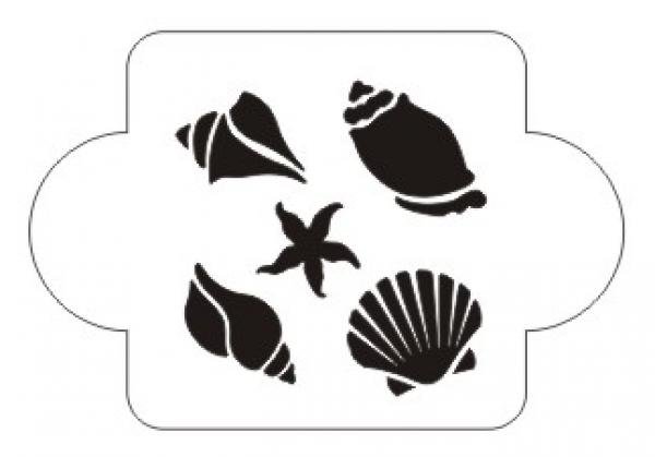 Трафарет морские раковины