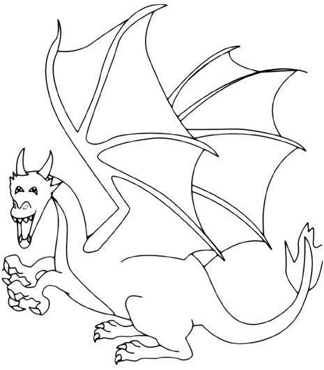 Дракон раскраска для детей