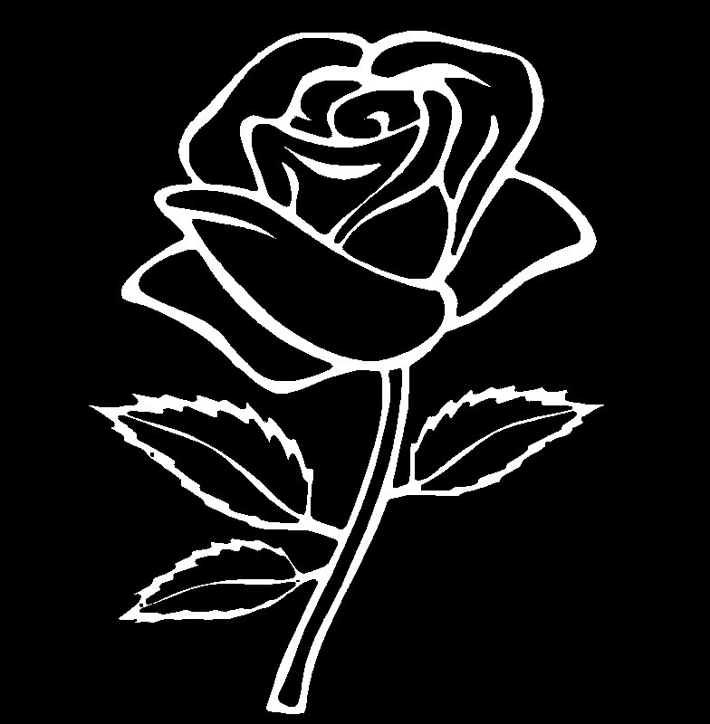 Трафарет розы для вырезания