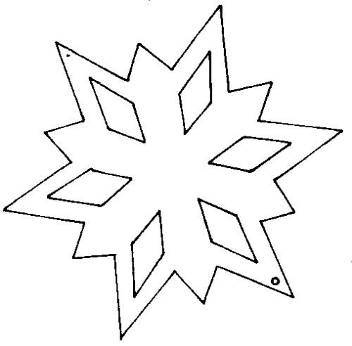 Трафарет «снежинки»